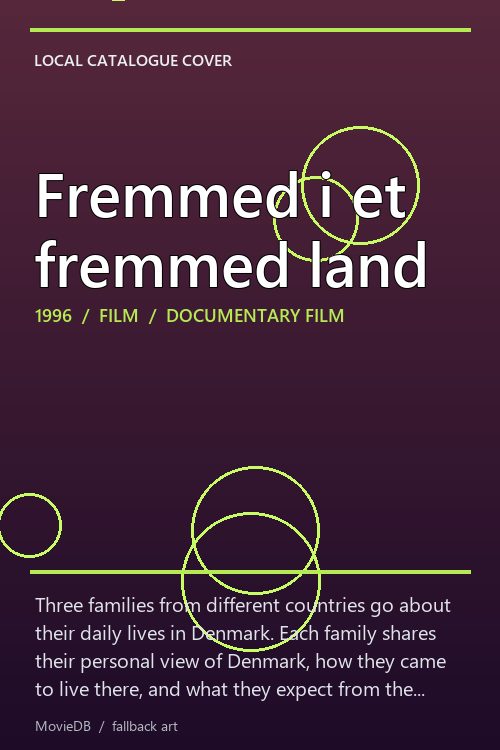 Fremmed i et fremmed land poster