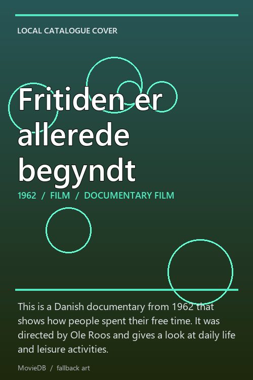 Fritiden er allerede begyndt poster