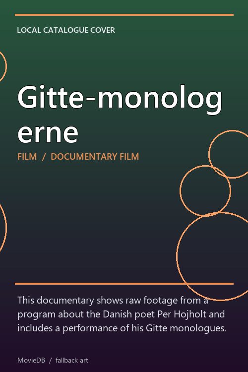 Gitte-monologerne poster