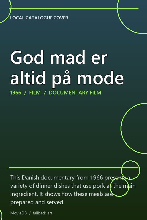 God mad er altid på mode poster