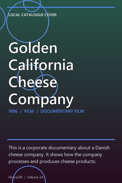 Golden California Cheese Company poster