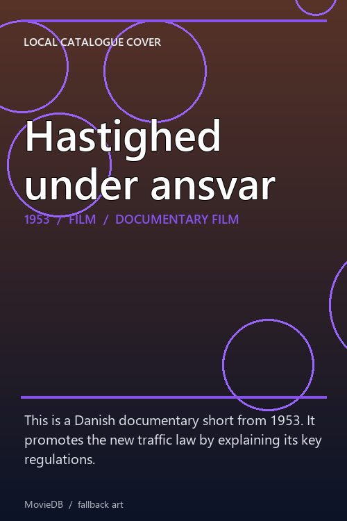 Hastighed under ansvar poster