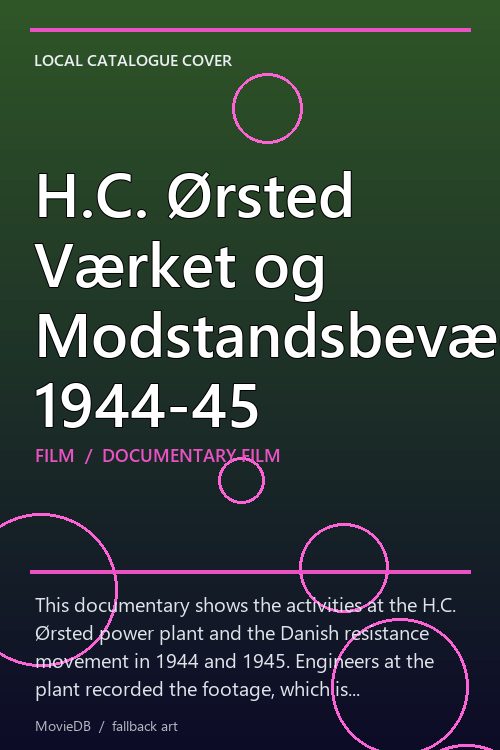 H.C. Ørsted Værket og Modstandsbevægelsen 1944-45 poster