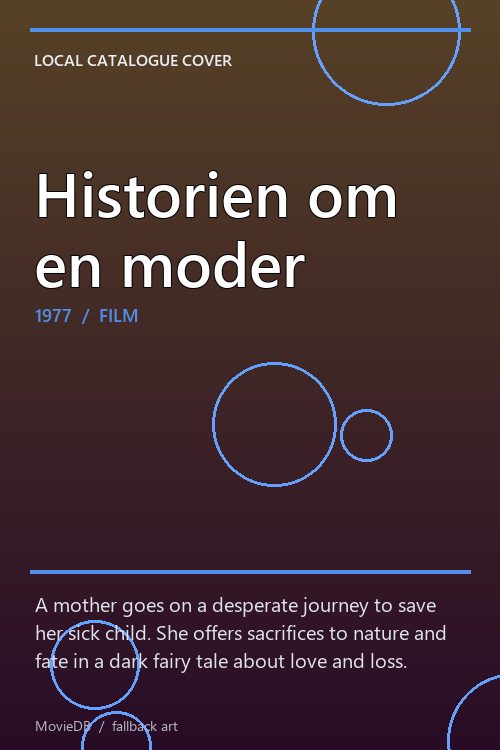 Historien om en moder poster