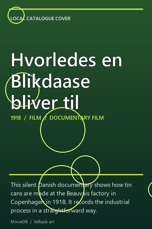 Hvorledes en Blikdaase bliver til poster