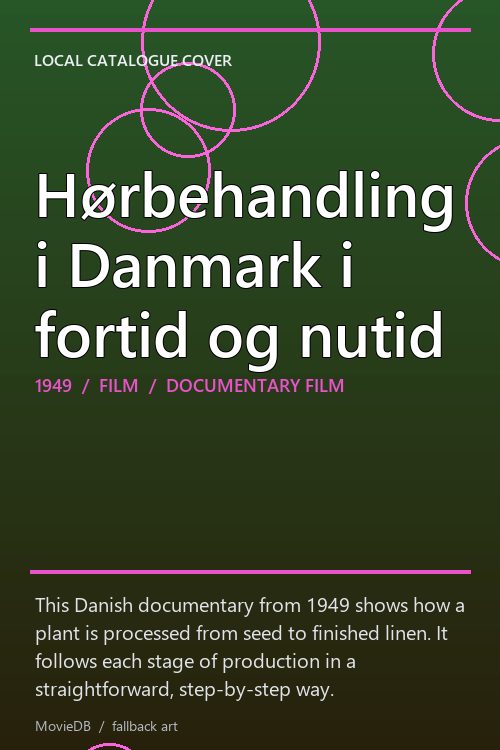 Hørbehandling i Danmark i fortid og nutid poster