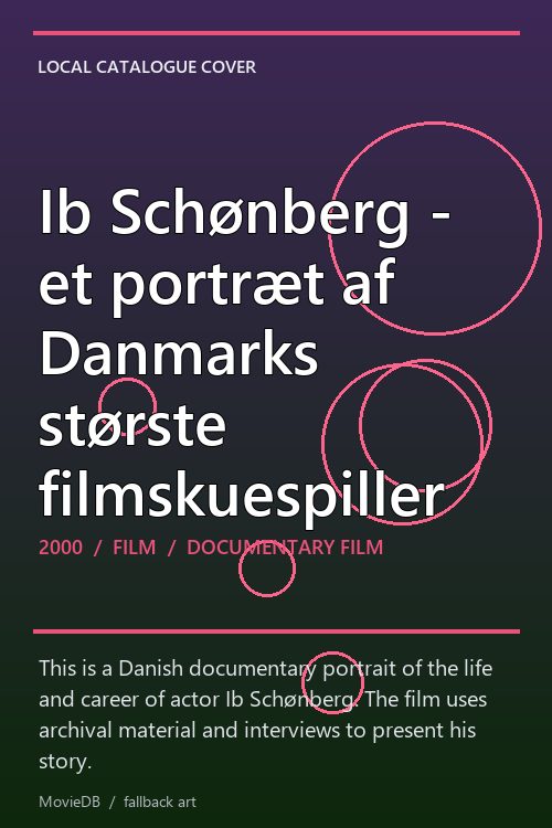 Ib Schønberg - et portræt af Danmarks største filmskuespiller poster