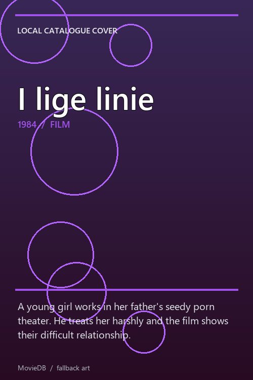 I lige linie poster
