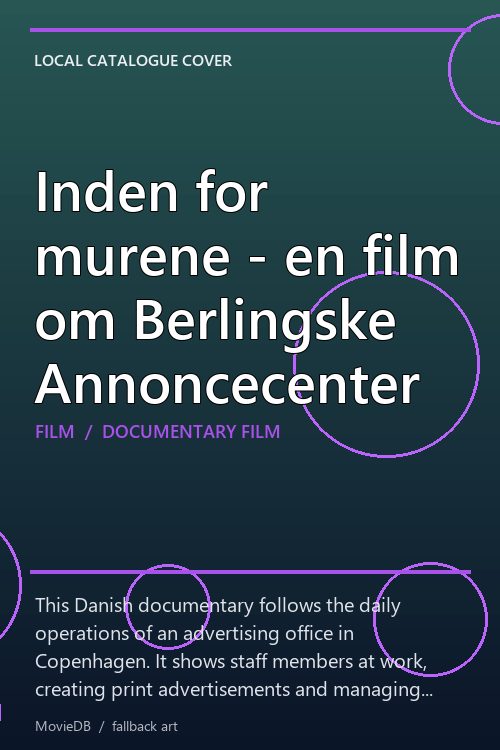 Inden for murene - en film om Berlingske Annoncecenter poster