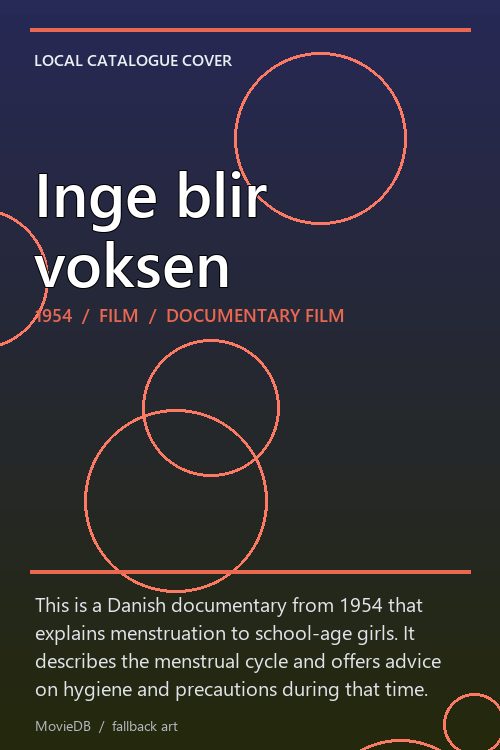 Inge blir voksen poster