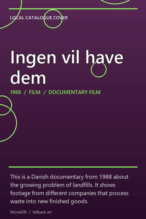 Ingen vil have dem poster
