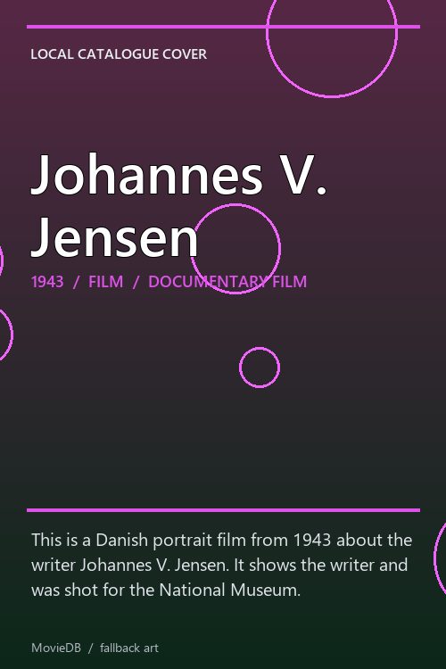 Johannes V. Jensen poster