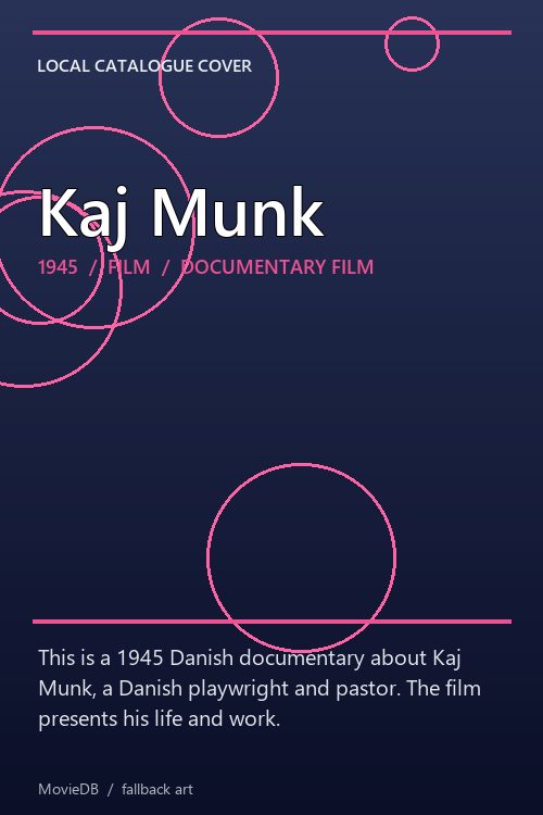 Kaj Munk poster