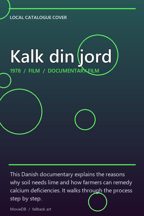 Kalk din jord poster