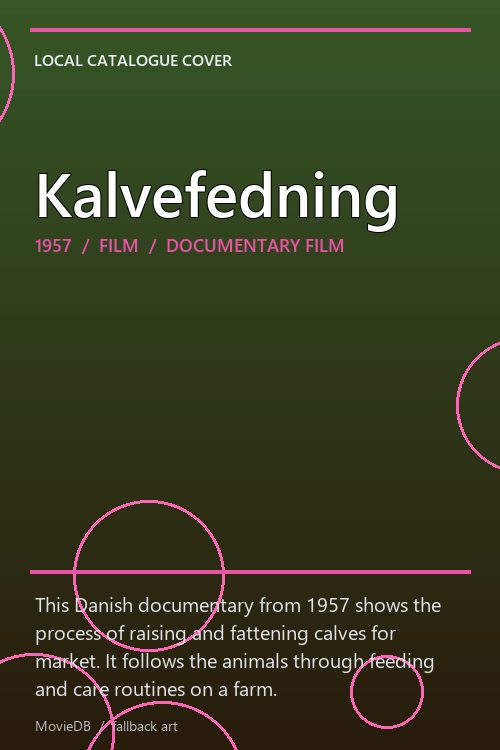 Kalvefedning poster