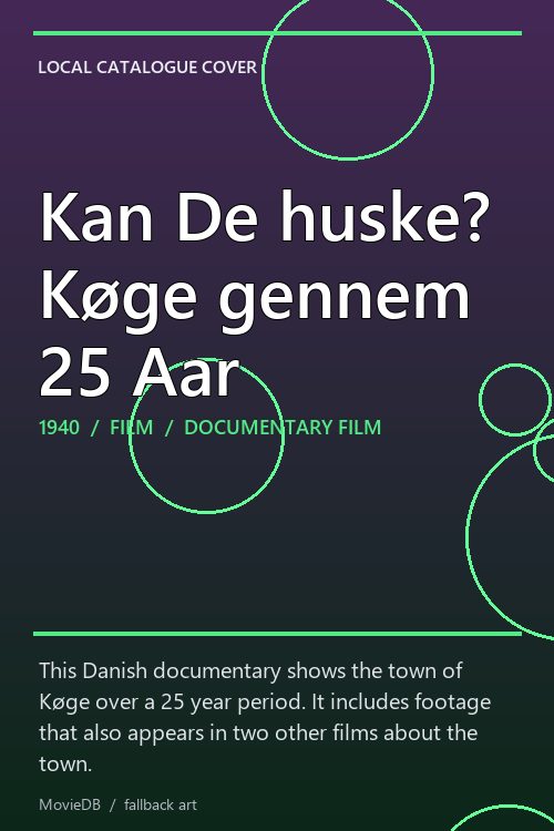 Kan De huske? Køge gennem 25 Aar poster