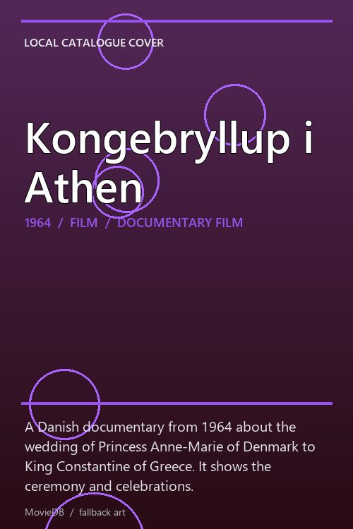 Kongebryllup i Athen poster