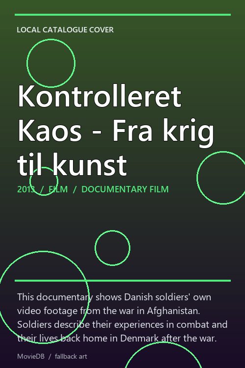 Kontrolleret Kaos - Fra krig til kunst poster