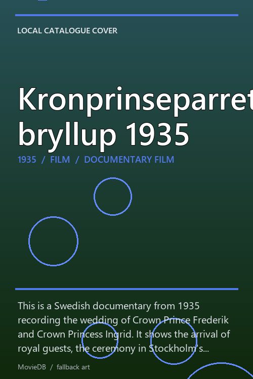 Kronprinseparrets bryllup 1935 poster