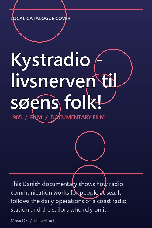 Kystradio - livsnerven til søens folk! poster