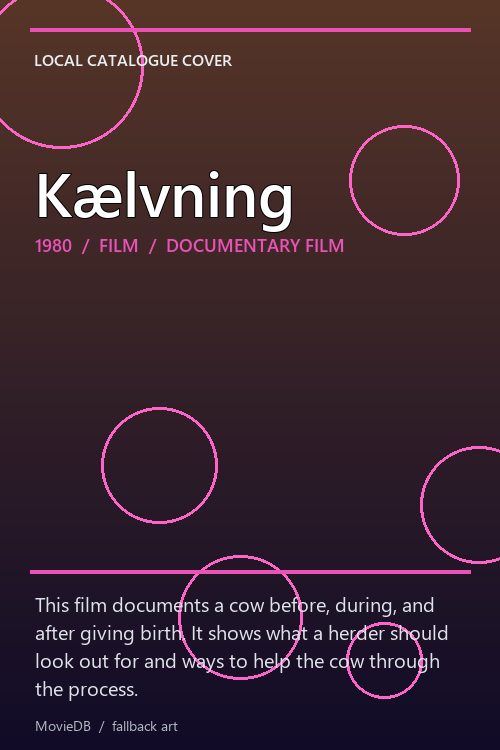Kælvning poster