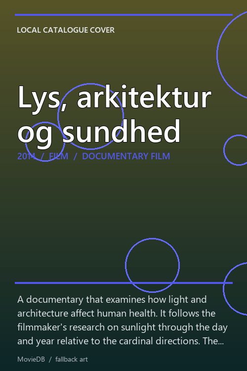 Lys, arkitektur og sundhed poster