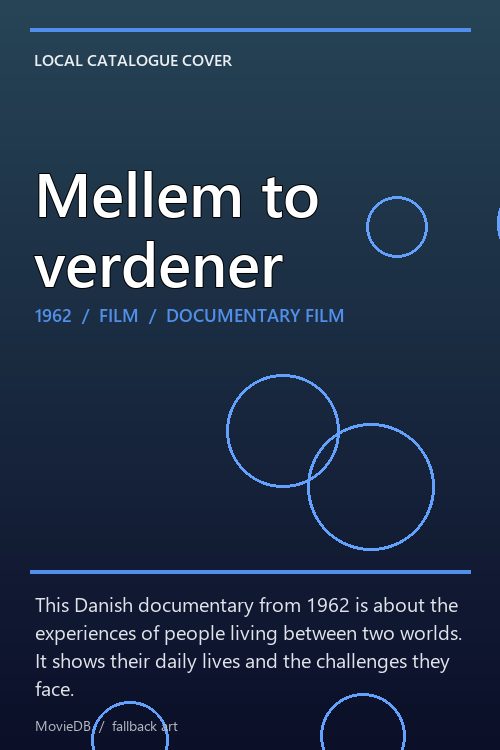 Mellem to verdener poster