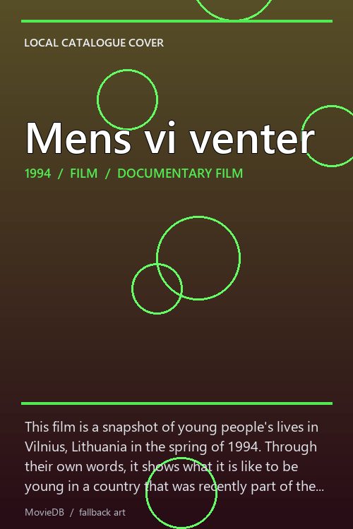 Mens vi venter poster