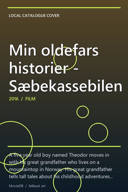 Min oldefars historier - Sæbekassebilen poster