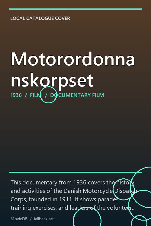 Motorordonnanskorpset poster