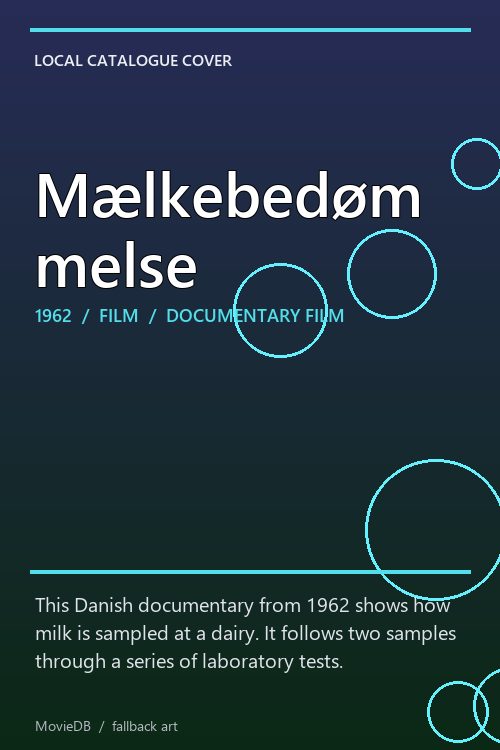 Mælkebedømmelse poster