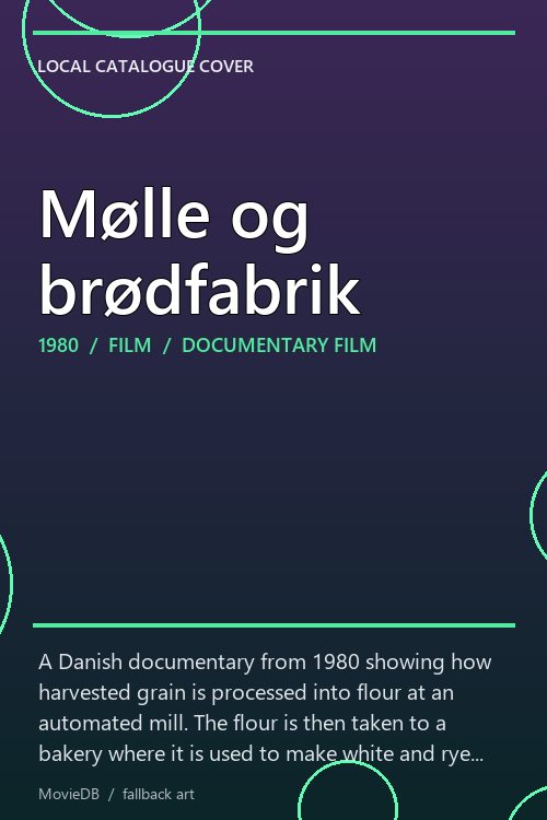 Mølle og brødfabrik poster