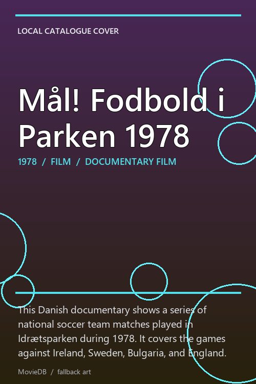 Mål! Fodbold i Parken 1978 poster