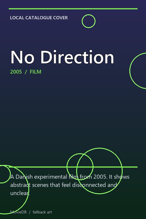 No Direction poster