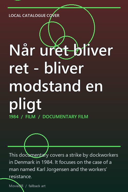Når uret bliver ret - bliver modstand en pligt poster