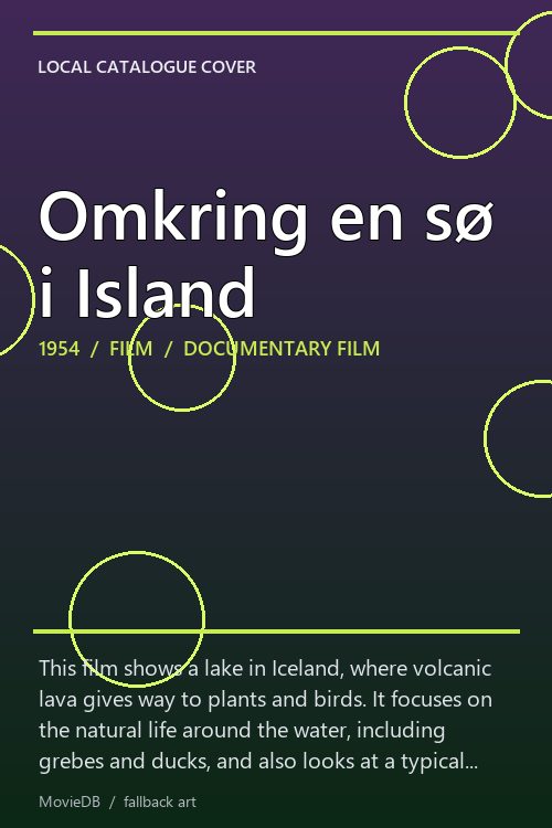Omkring en sø i Island poster
