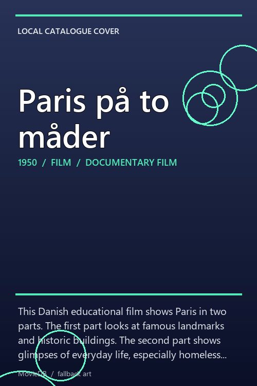 Paris på to måder poster