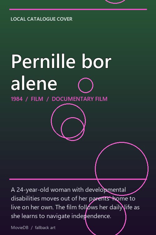 Pernille bor alene poster