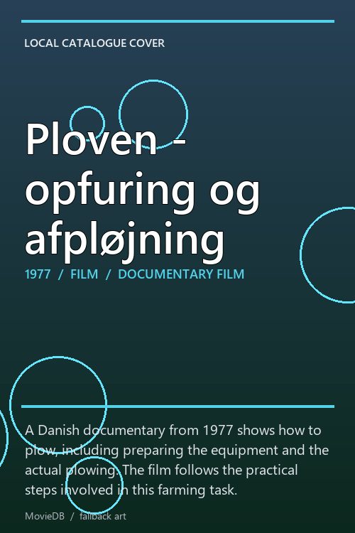 Ploven - opfuring og afpløjning poster