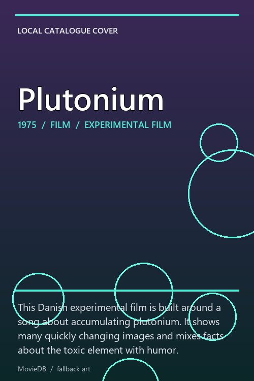 Plutonium poster