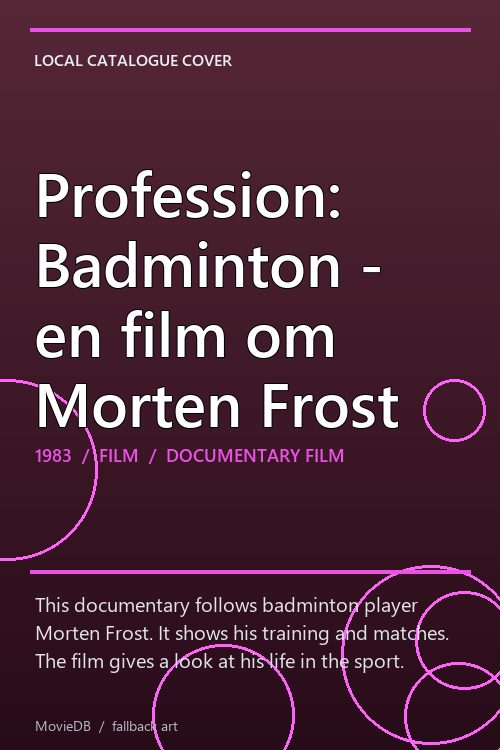 Profession: Badminton - en film om Morten Frost poster