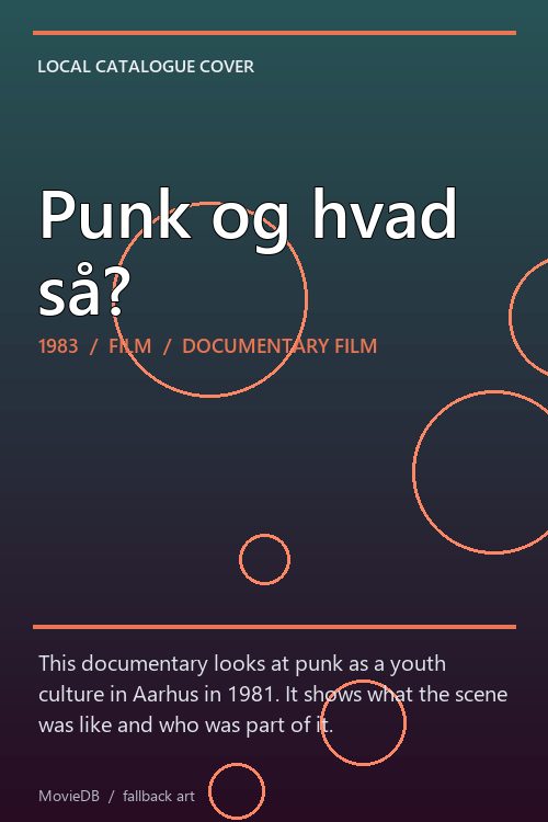 Punk og hvad så? poster