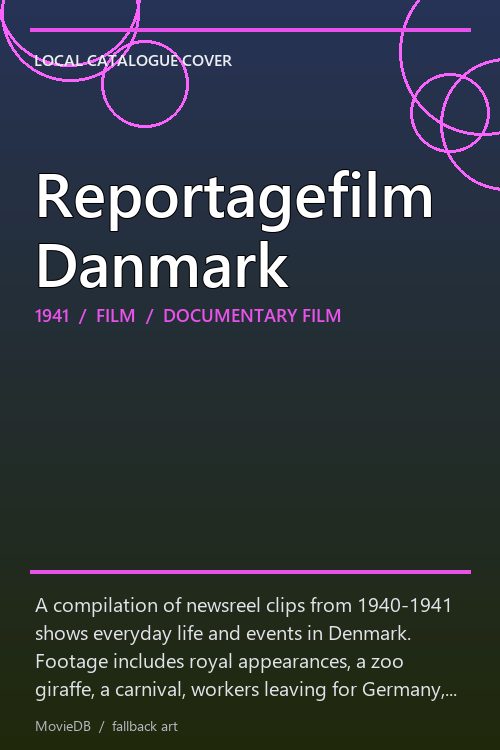 Reportagefilm Danmark poster