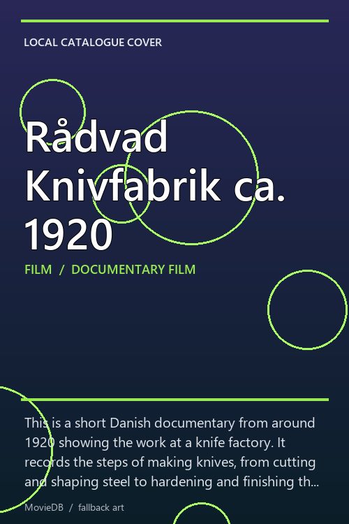 Rådvad Knivfabrik ca. 1920 poster