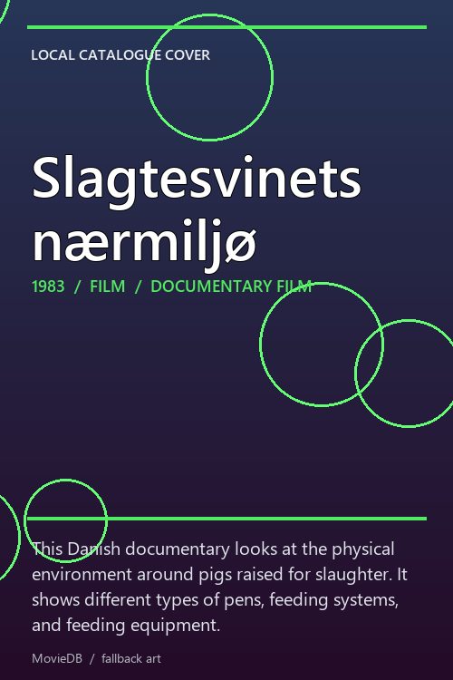 Slagtesvinets nærmiljø poster
