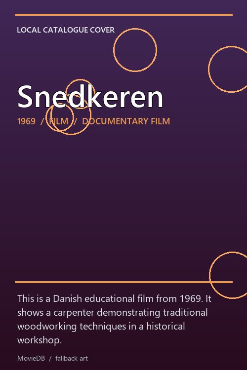 Snedkeren poster