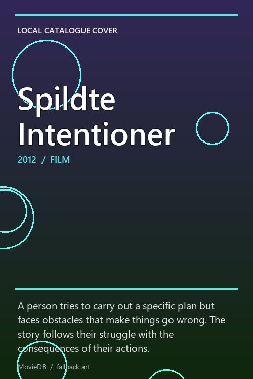 Spildte Intentioner poster