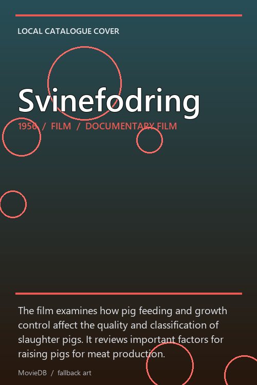 Svinefodring poster