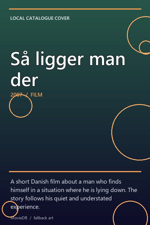 Så ligger man der poster