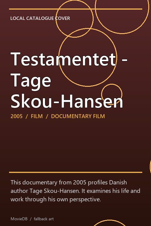 Testamentet - Tage Skou-Hansen poster